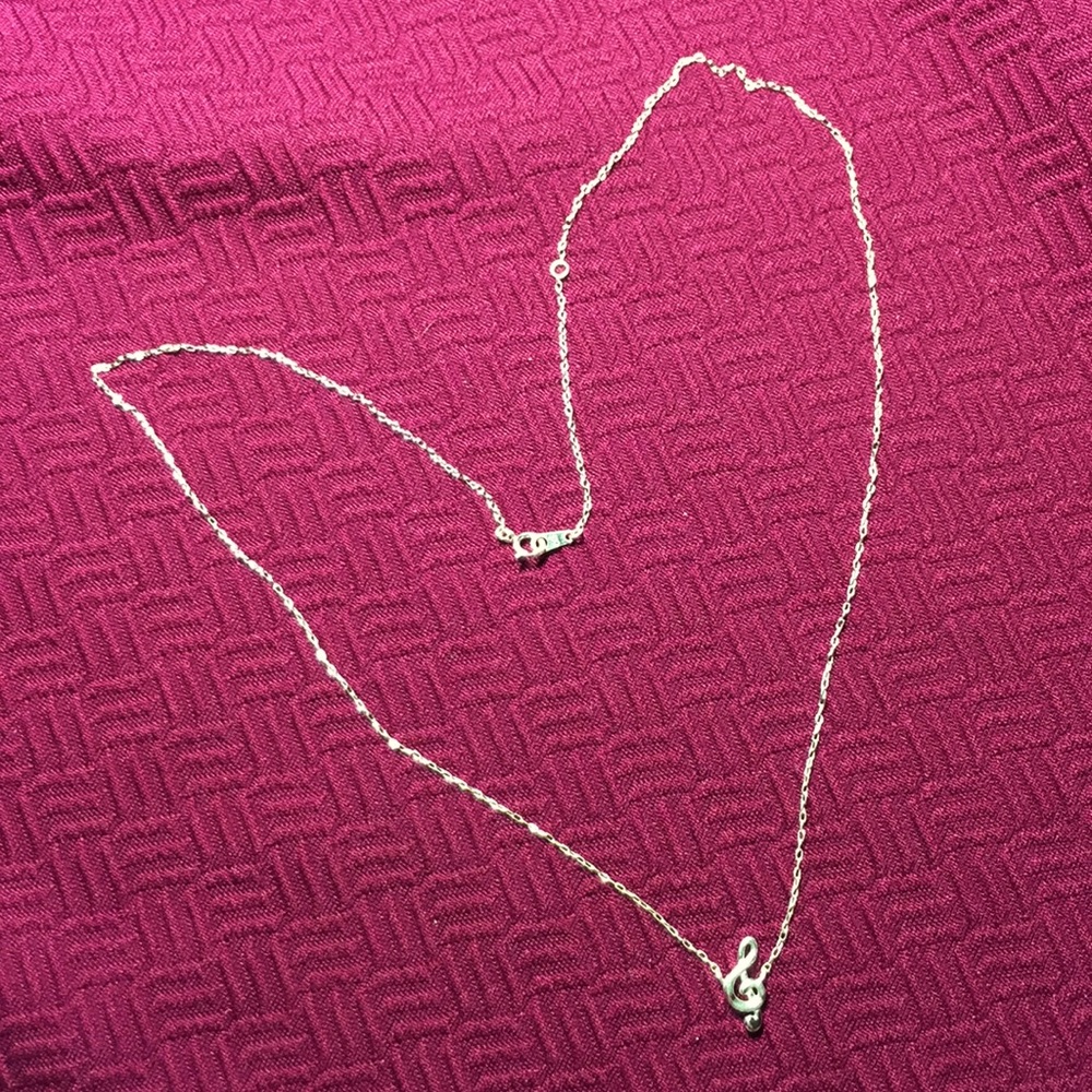Sterling Silver Music Note Necklace